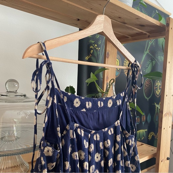 Free People Blue Indigo Combo Molly Floral Tunic S - Picture 11 of 15